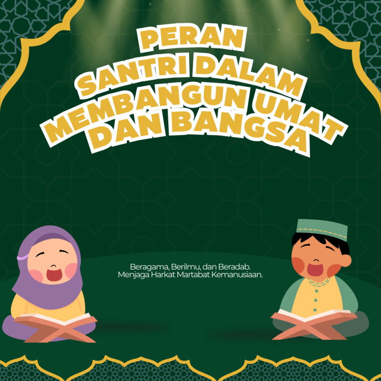 Hijau Ilustrasi Sederhana Memperingati Hari Santri Nasional Konten Instagram