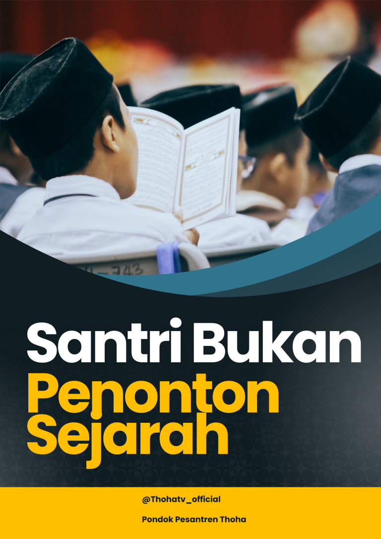 Biru dan Kuning Simpel Hari Santri Nasional Poster